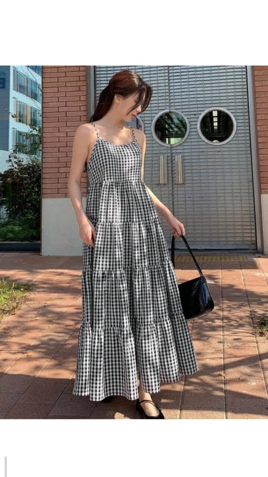 Gingham Tiered Dress - 2