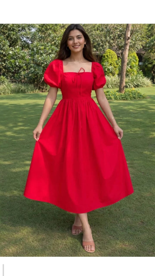 Cherry Puff Dress - 2