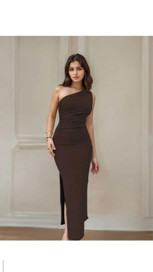 Mocha One-Shoulder - 2