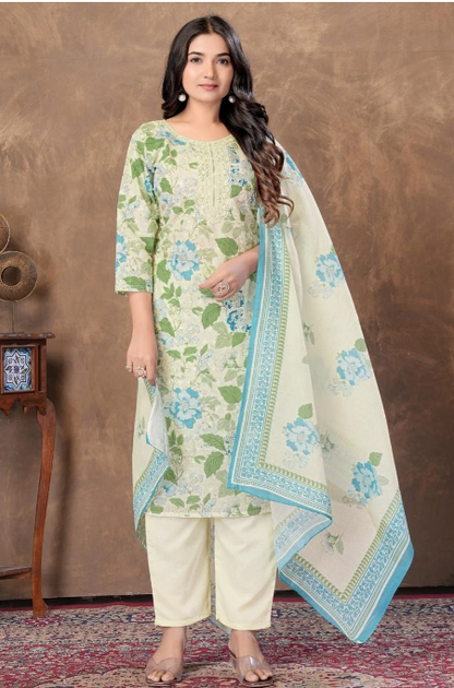 Aqua Floral Set - 1