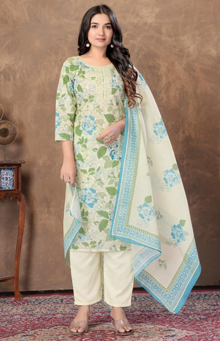 Aqua Floral Set - 3