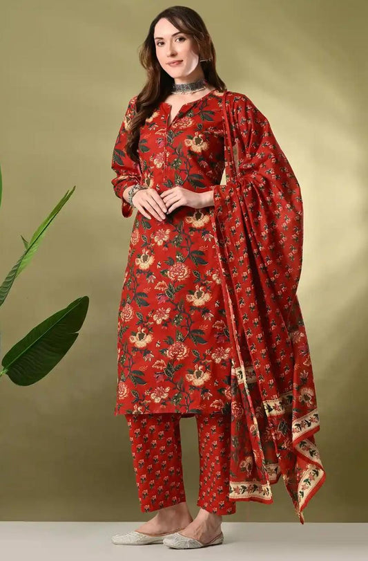 Crimson Floral Set - 1