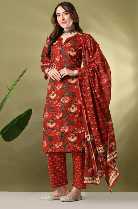 Crimson Floral Set - 2