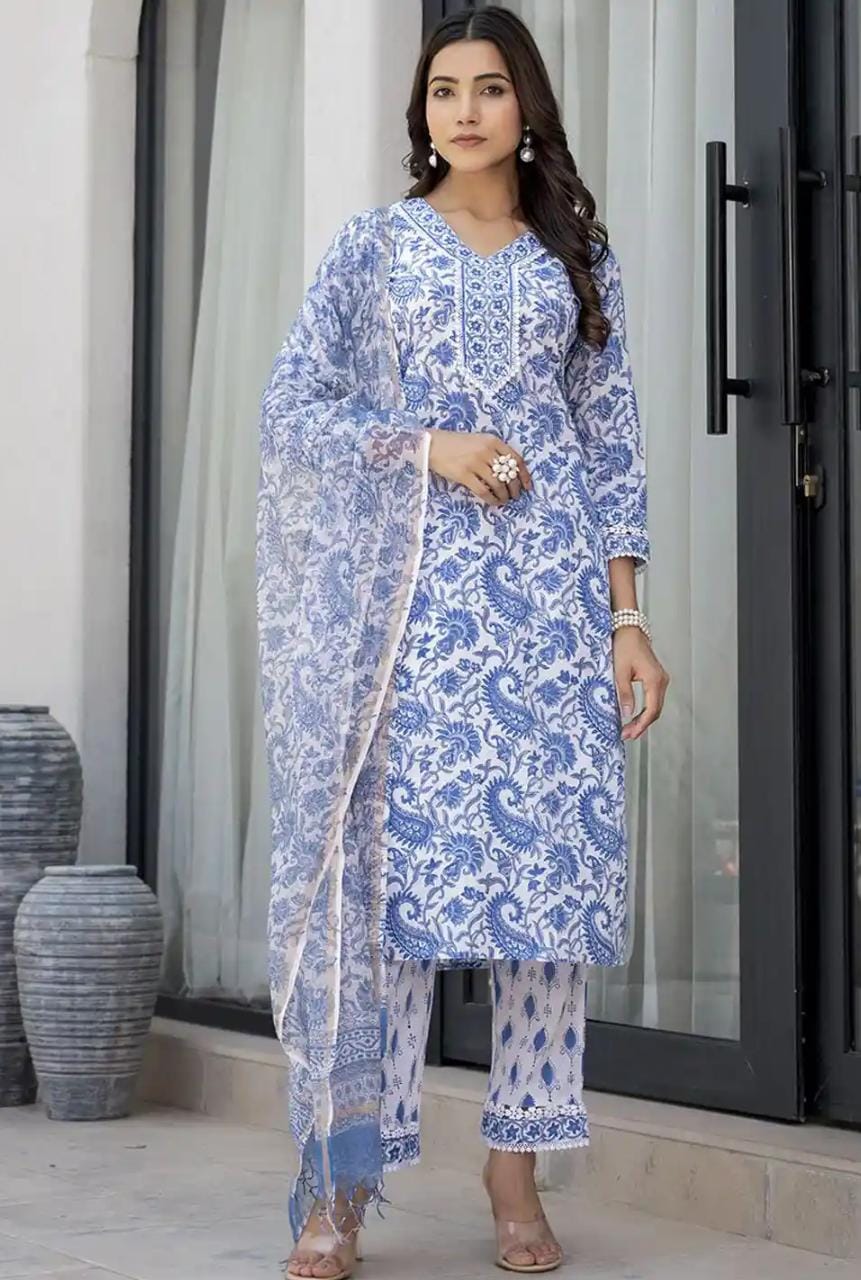 Cobalt Paisley Set - 2
