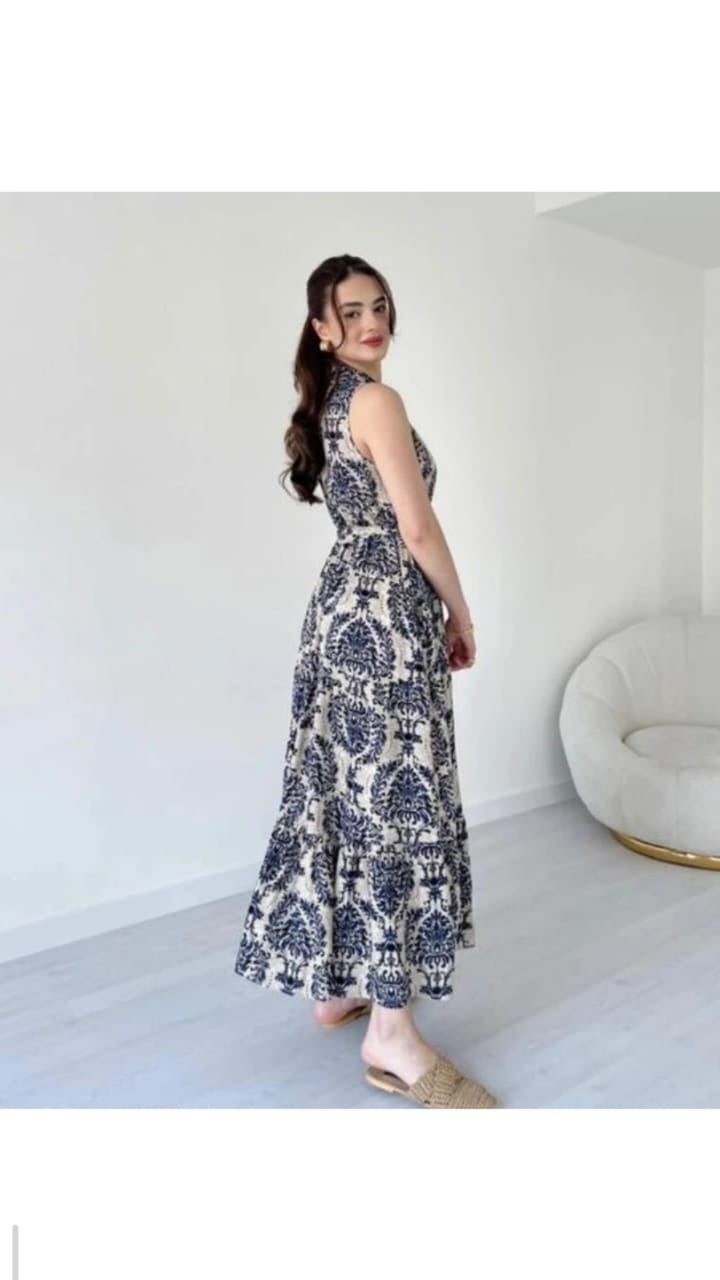 Indigo Floral Dress - 2