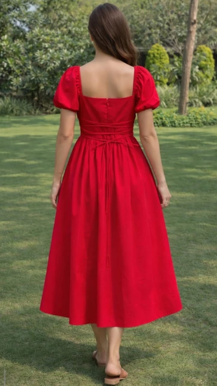 Cherry Puff Dress - 1