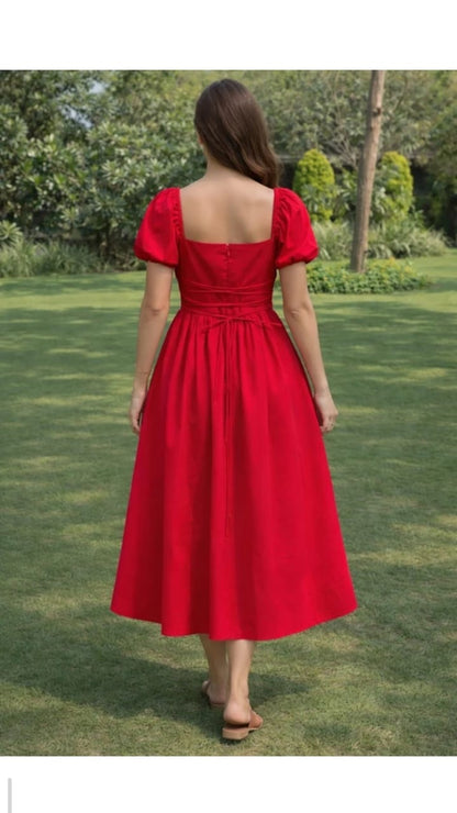 Cherry Puff Dress - 3