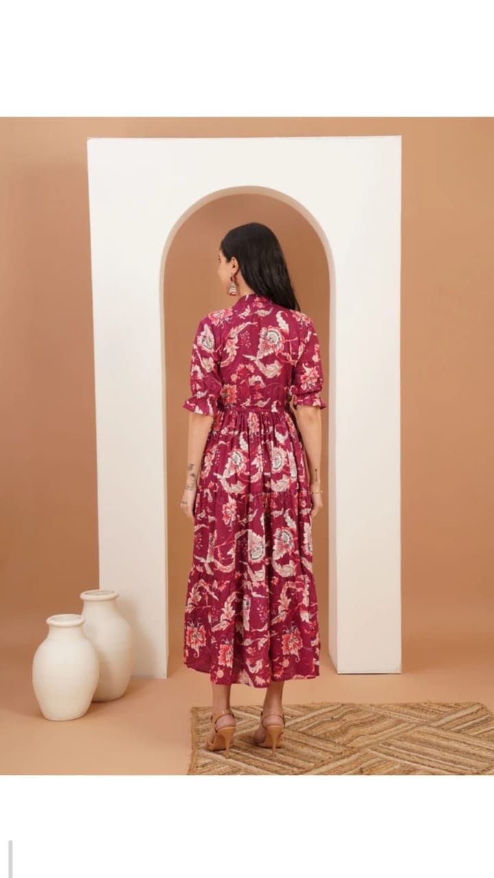 Berry Wrap Dress - 1