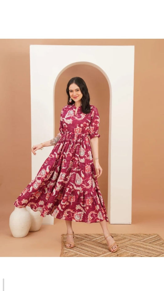 Berry Wrap Dress - 2
