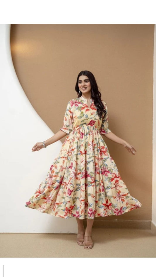 Ivory Floral Dress - 2